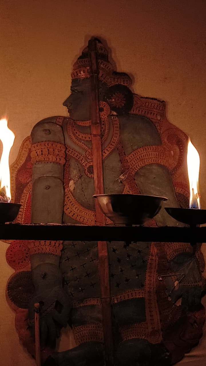 Traditional tools used in leather carving